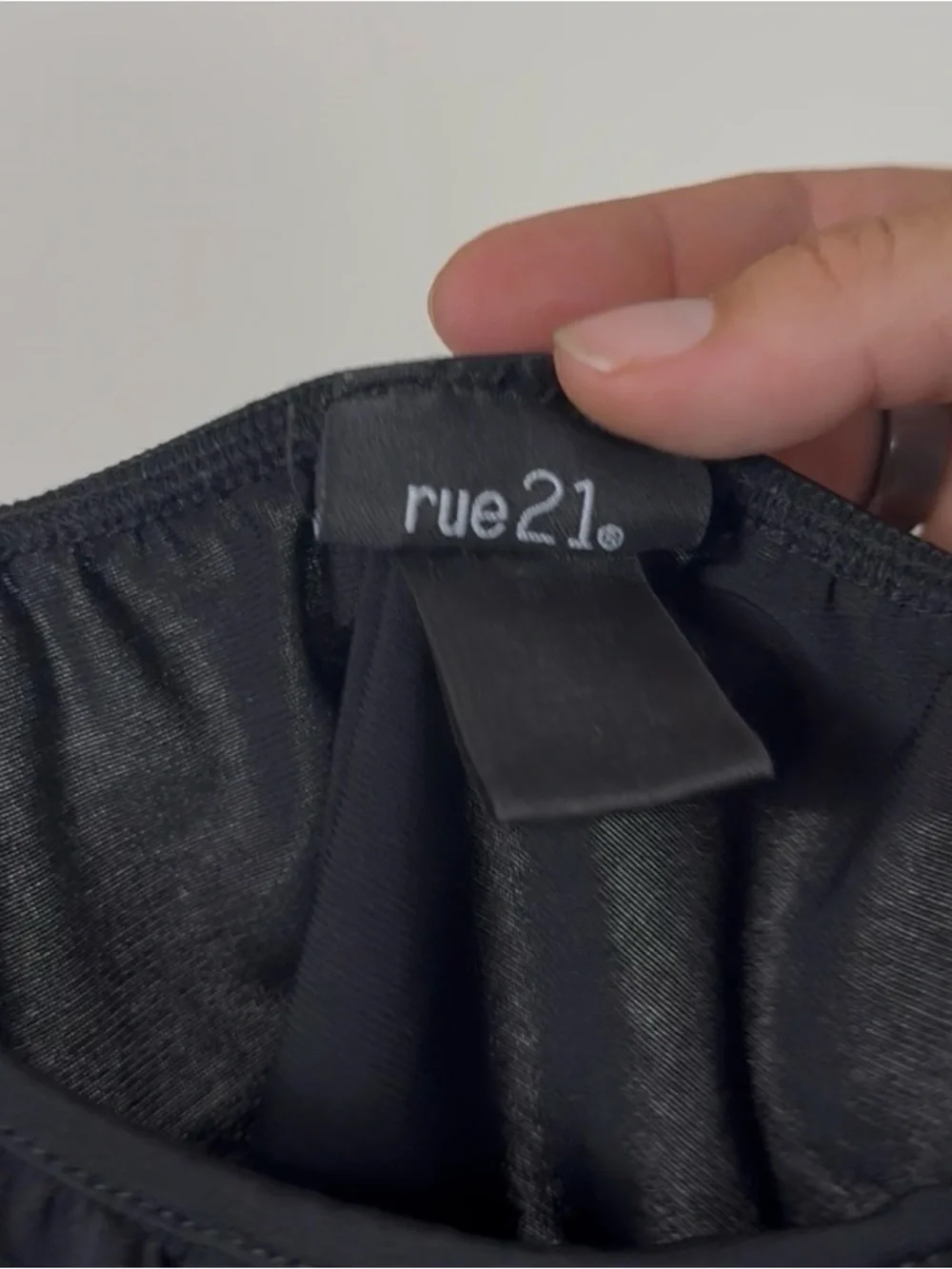 Rue21 Black Sheer Ruched Crop Cami - Picture 5 of 5